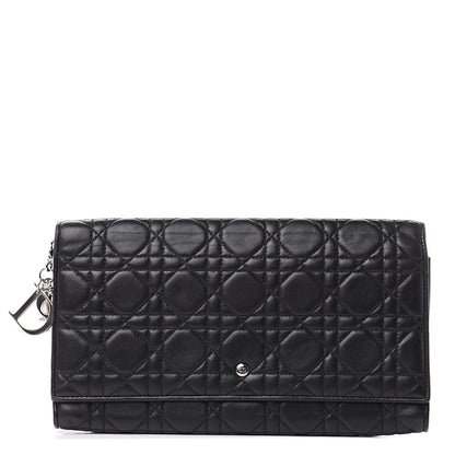 Christian Dior Lambskin Cannage Clutch Black 1 of 11