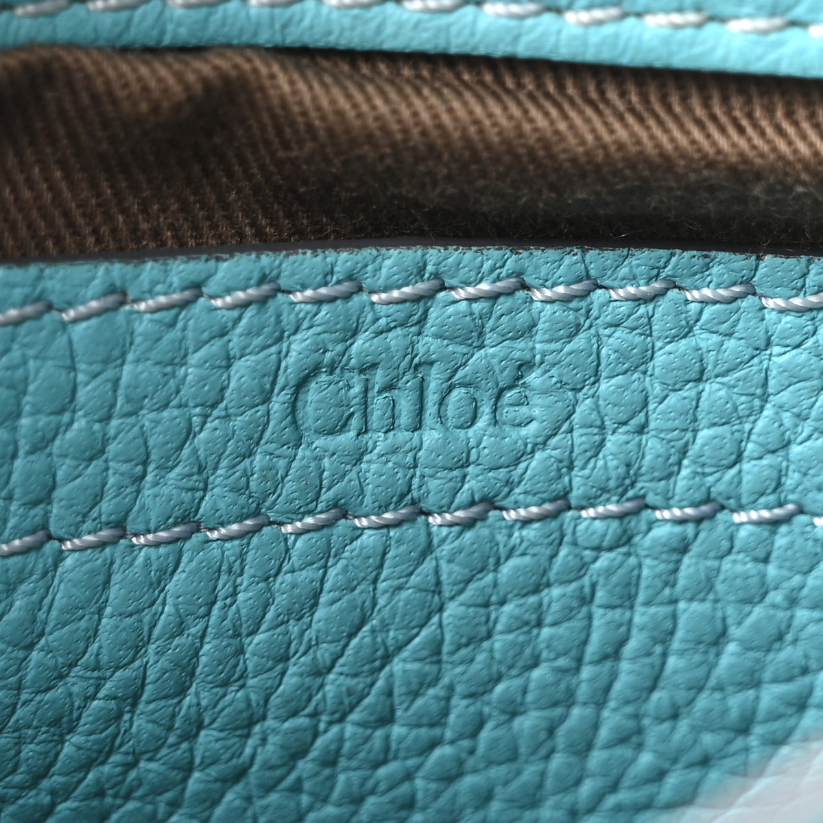 Chloe Calfskin Mini Marcie Round Crossbody Bag Faded Blue 5 of 9