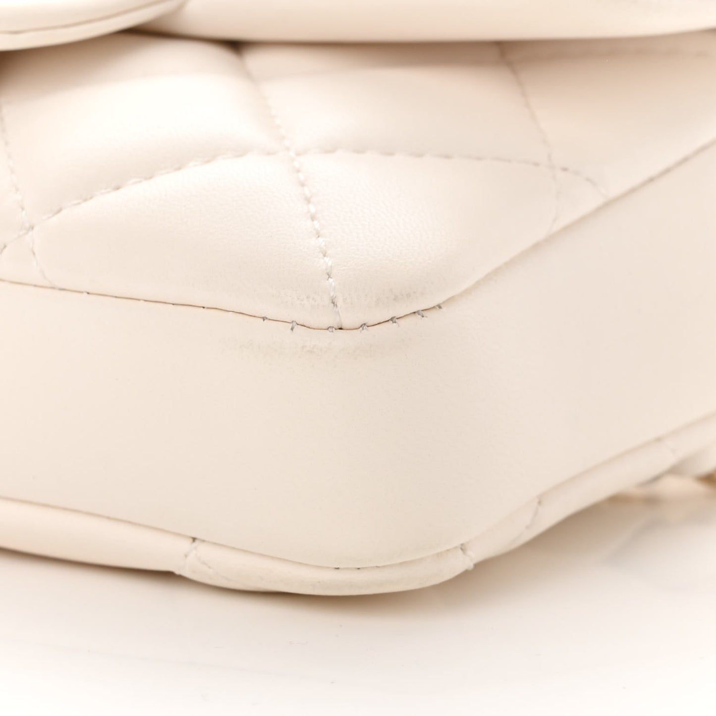 Lambskin Quilted Mini My Precious Waist Bag White