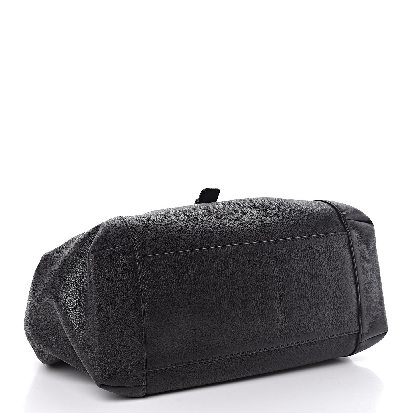 Pebbled Calfskin Medium Greenwich Shoulder Bag Black