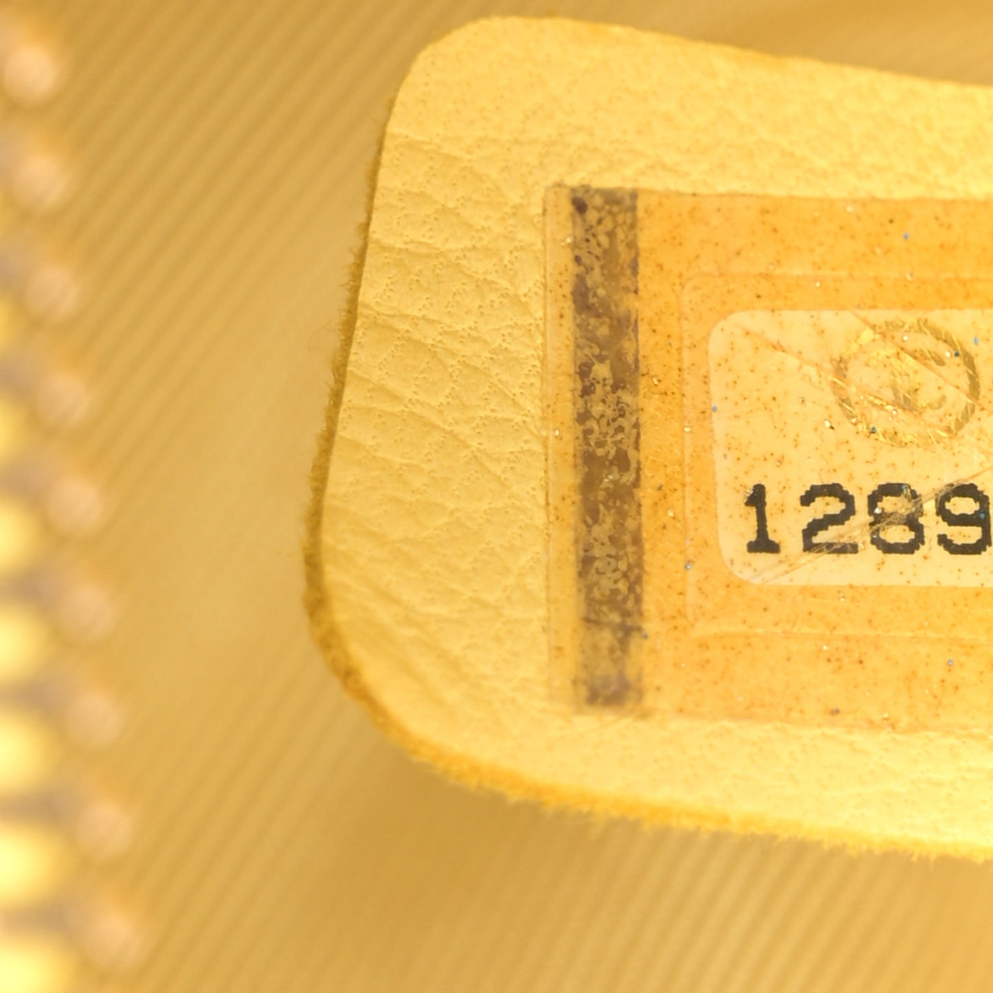 Calfskin Quilted Reissue Medium Camera Case  Yellow