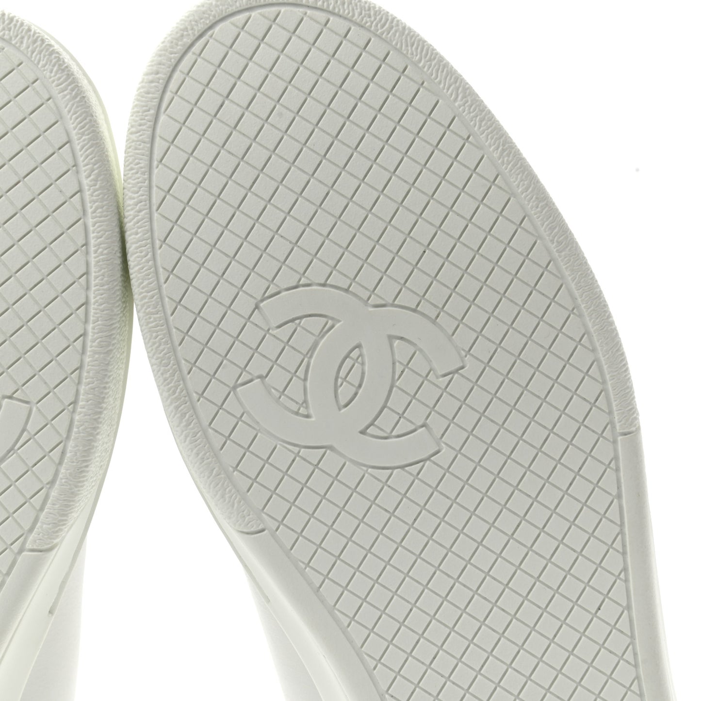Calfskin CC Womens Sneakers 36.5 White