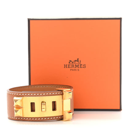 Hermes Madame Calfskin Collier de Chien 24 Bracelet T2 Gold 6 of 6