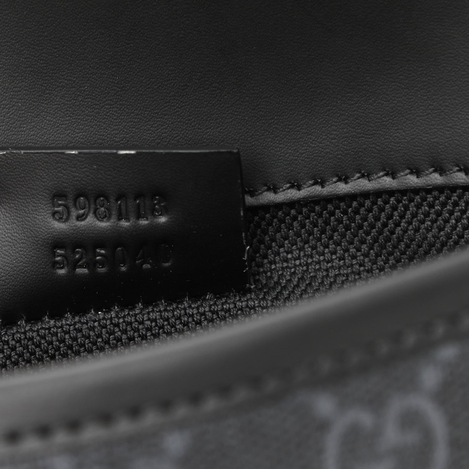 Gucci GG Supreme Monogram Web Slim Belt Bag Black Grey 7 of 15