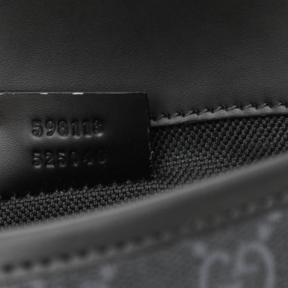 Gucci GG Supreme Monogram Web Slim Belt Bag Black Grey 7 of 15