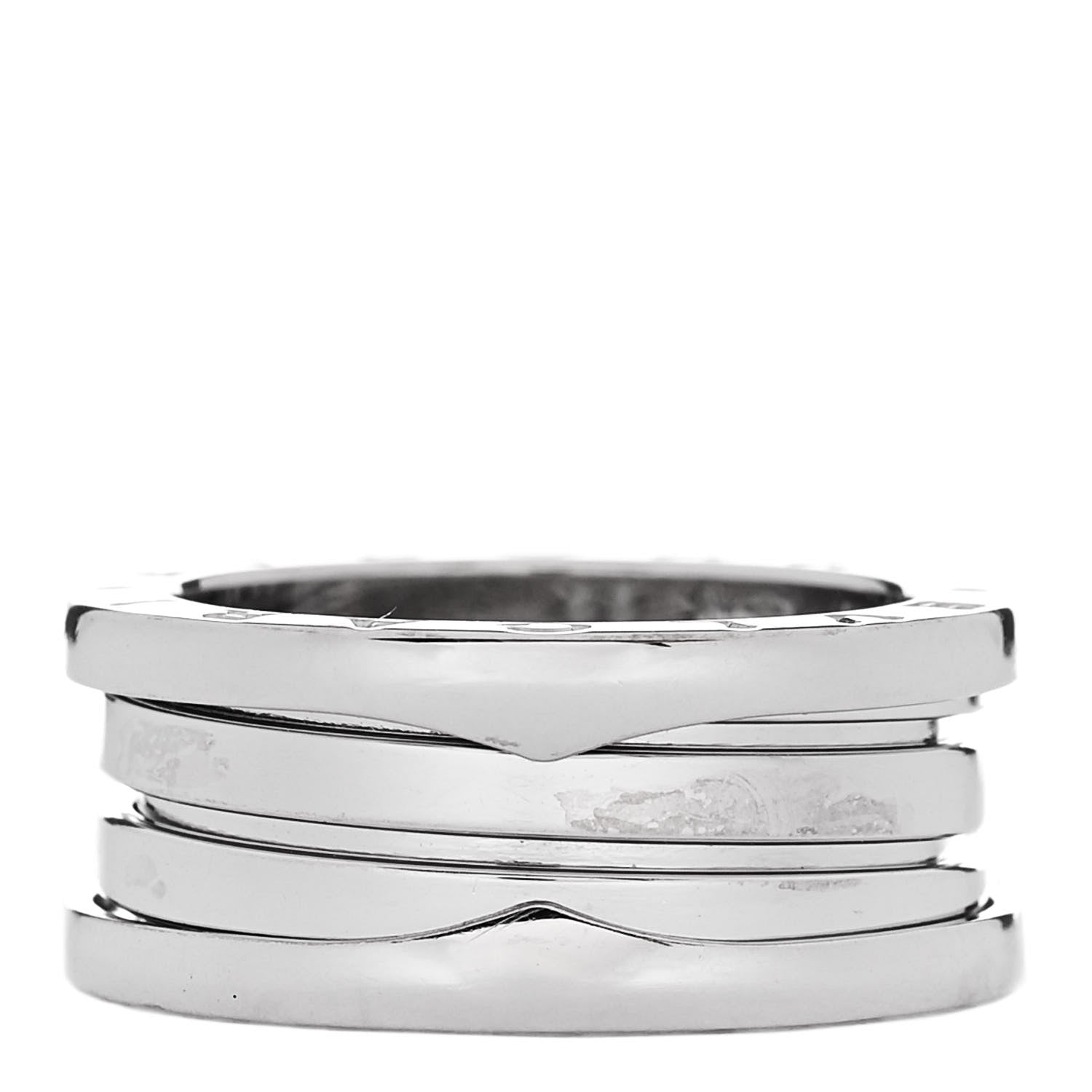 Bulgari 18K White Gold B.Zero1 Three-Band Ring 53 6.5 3 of 5