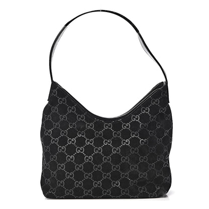 Gucci Guccissima Suede Shoulder Bag Black 1 of 13