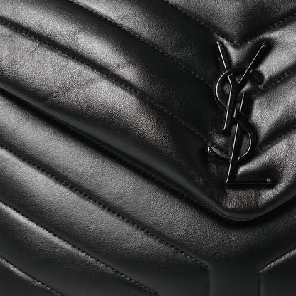 Saint Laurent Calfskin Y Quilted Monogram Monochrome Medium Loulou Chain Satchel Black 9 of 11