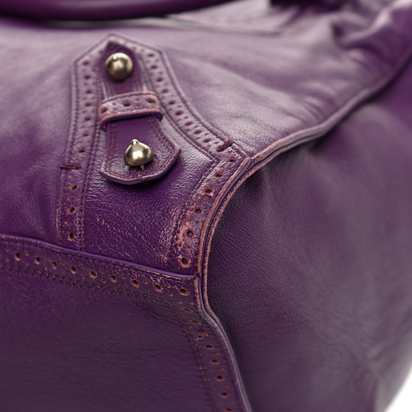 Agneau Classic Silver Hardware Riva Velo Purple
