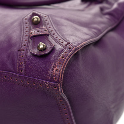 Balenciaga Agneau Classic Silver Hardware Riva Velo Purple 11 of 19