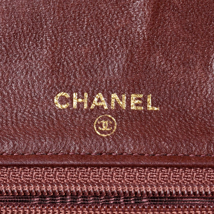 Chanel Caviar Timeless CC Wallet On Chain WOC Dark Brown 6 of 11