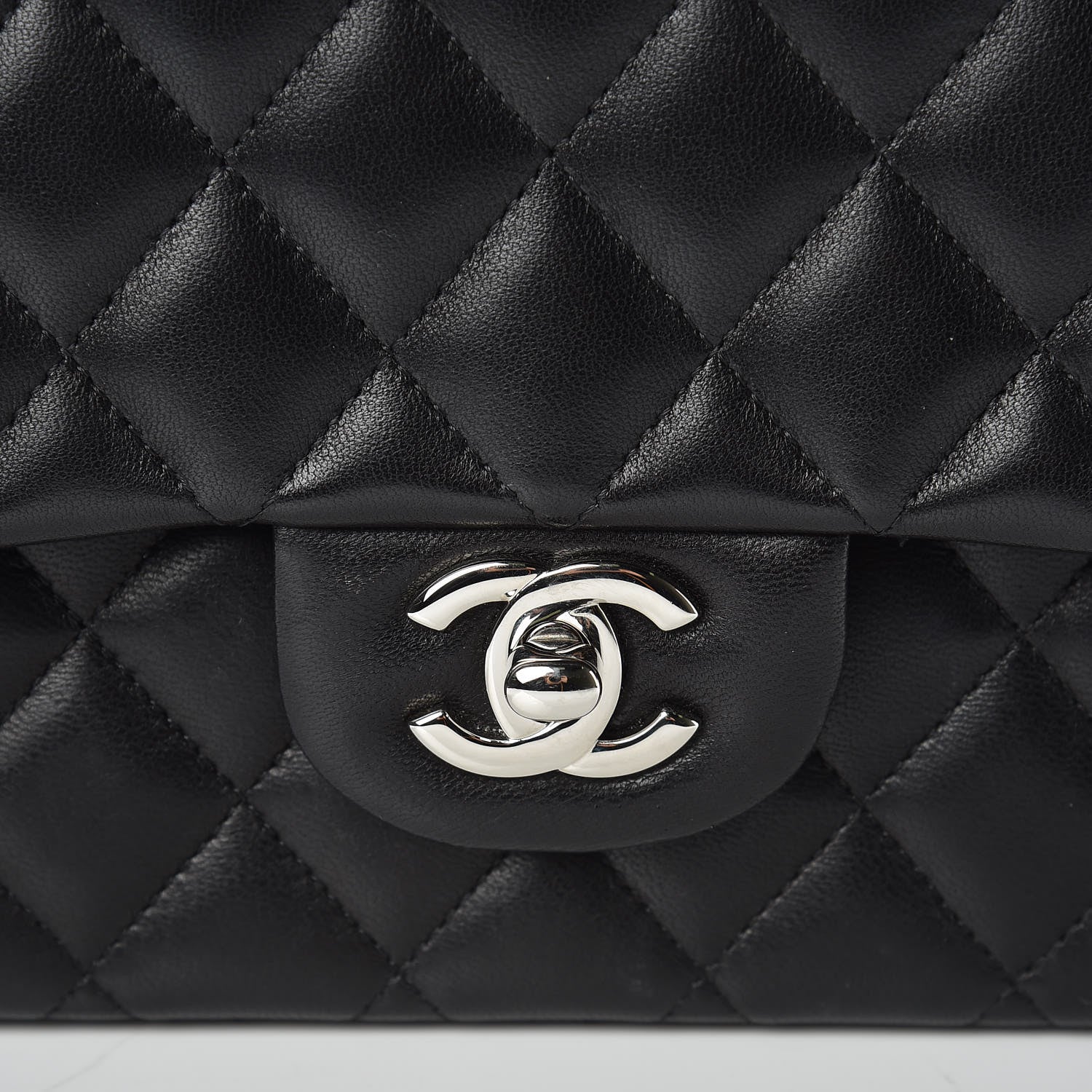 Chanel Lambskin Quilted Medium Double Flap Black 8 of 11