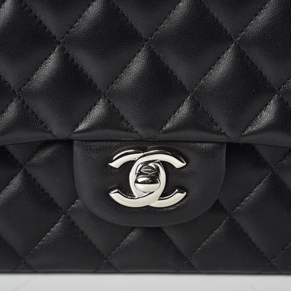 Chanel Lambskin Quilted Medium Double Flap Black 8 of 11