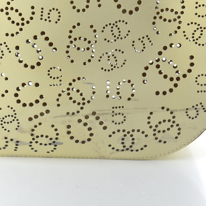 Chanel Patent Perforated CC No 5 Tote Yellow 11 of 12