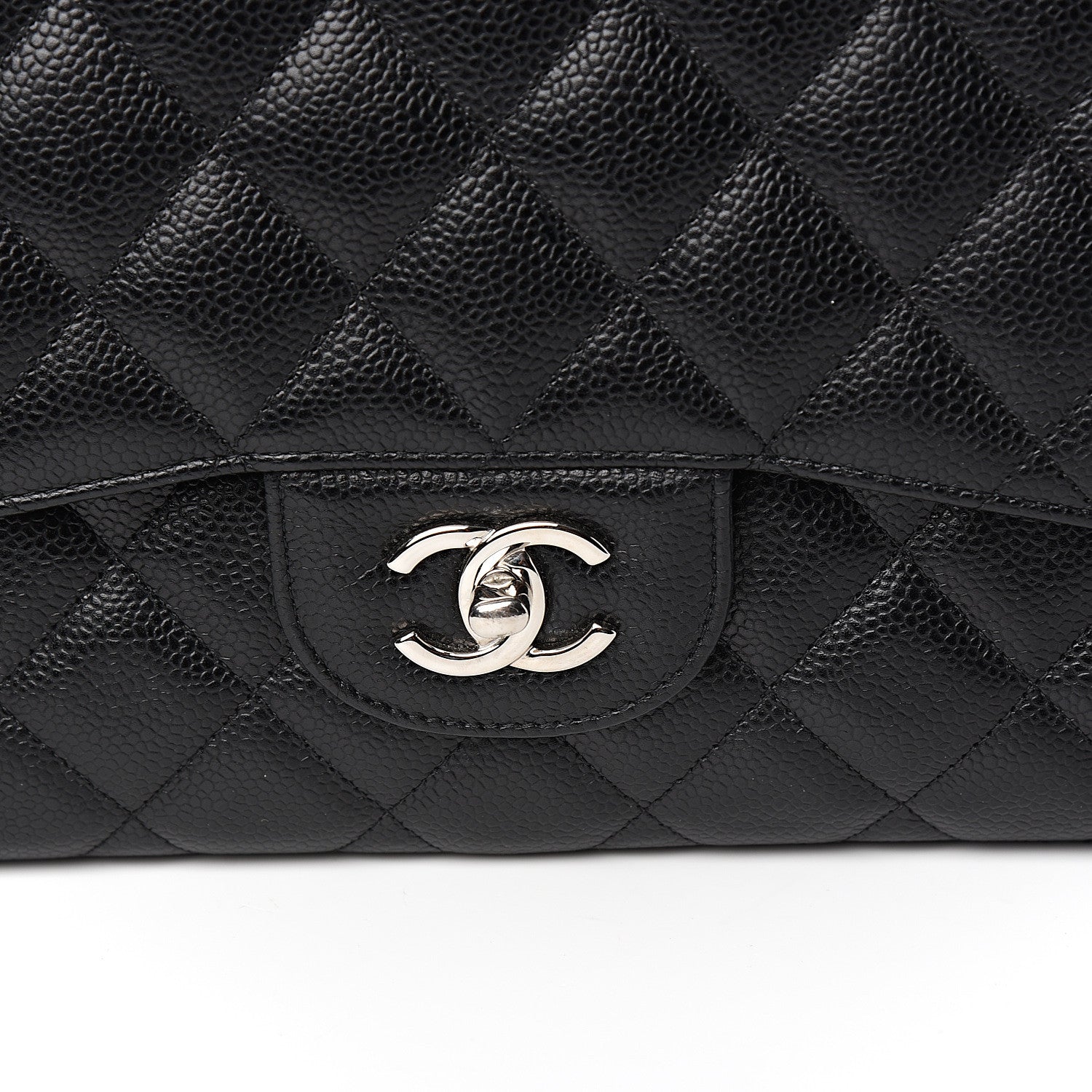 Chanel Caviar Quilted Jumbo Double Flap Black 9 of 10