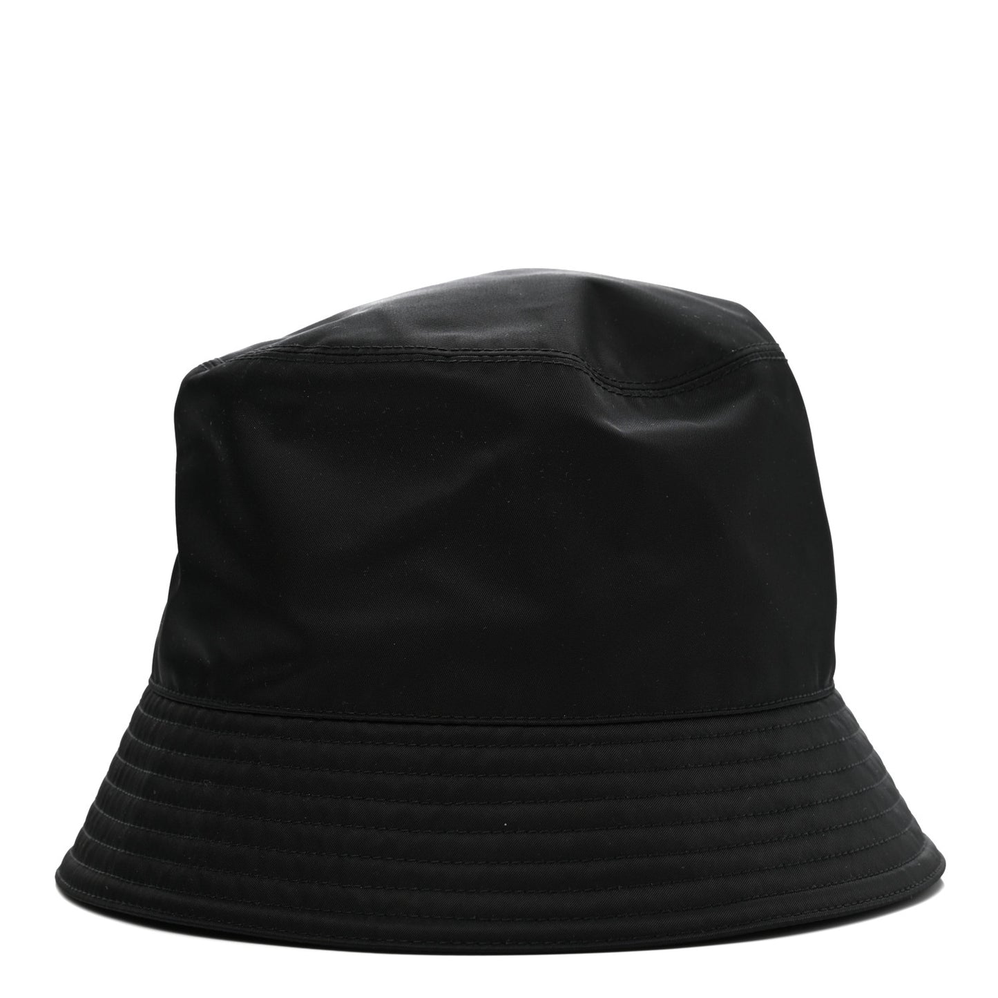 Re-Nylon Metal Triangle Logo Womens Bucket Hat M Black