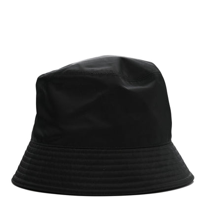 Prada Re-Nylon Metal Triangle Logo Womens Bucket Hat M Black 3 of 9