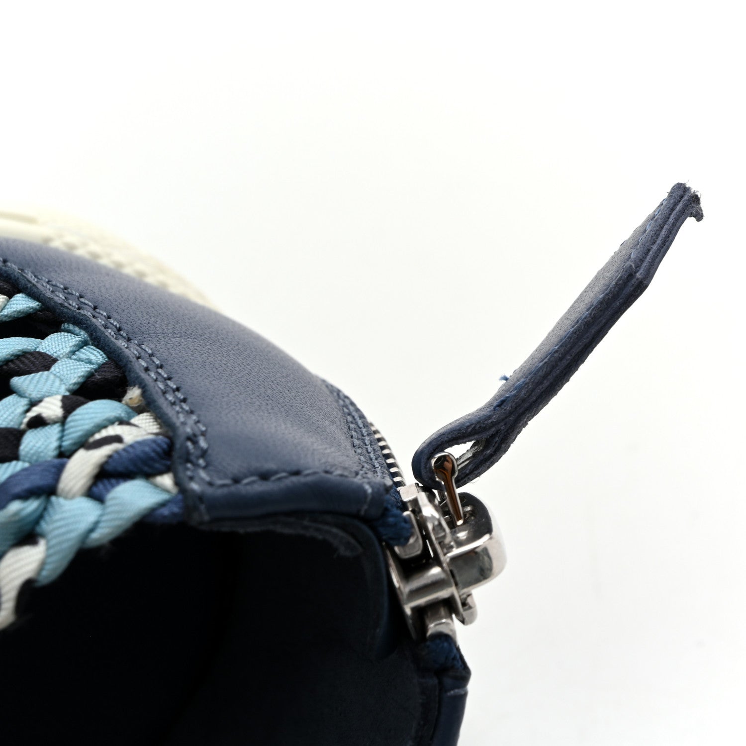 Hermes Silk Nappa Woven Festival Des Amazones Oxygene Sneakers 36.5 Multicolor Bleu Ciel 9 of 12