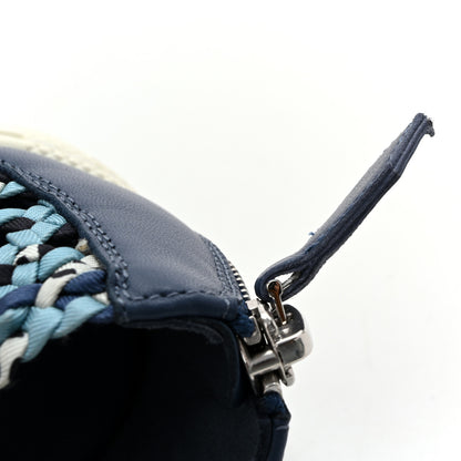 Hermes Silk Nappa Woven Festival Des Amazones Oxygene Sneakers 36.5 Multicolor Bleu Ciel 9 of 12