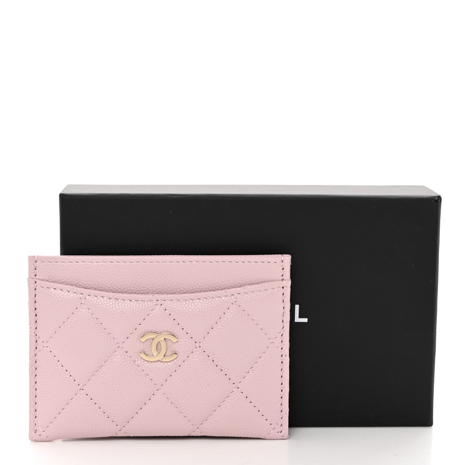 Chanel Caviar Quilted Card Holder Light Pink 9 of 9