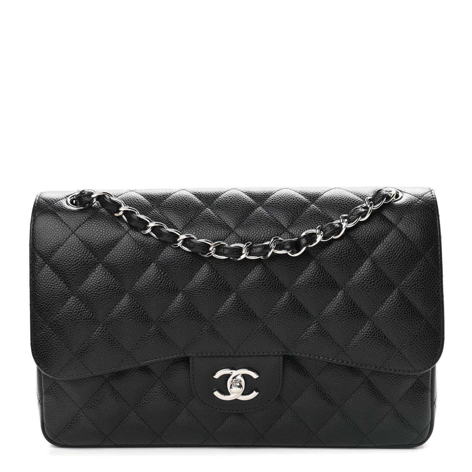 Chanel Caviar Quilted Jumbo Double Flap Black 1 of 9