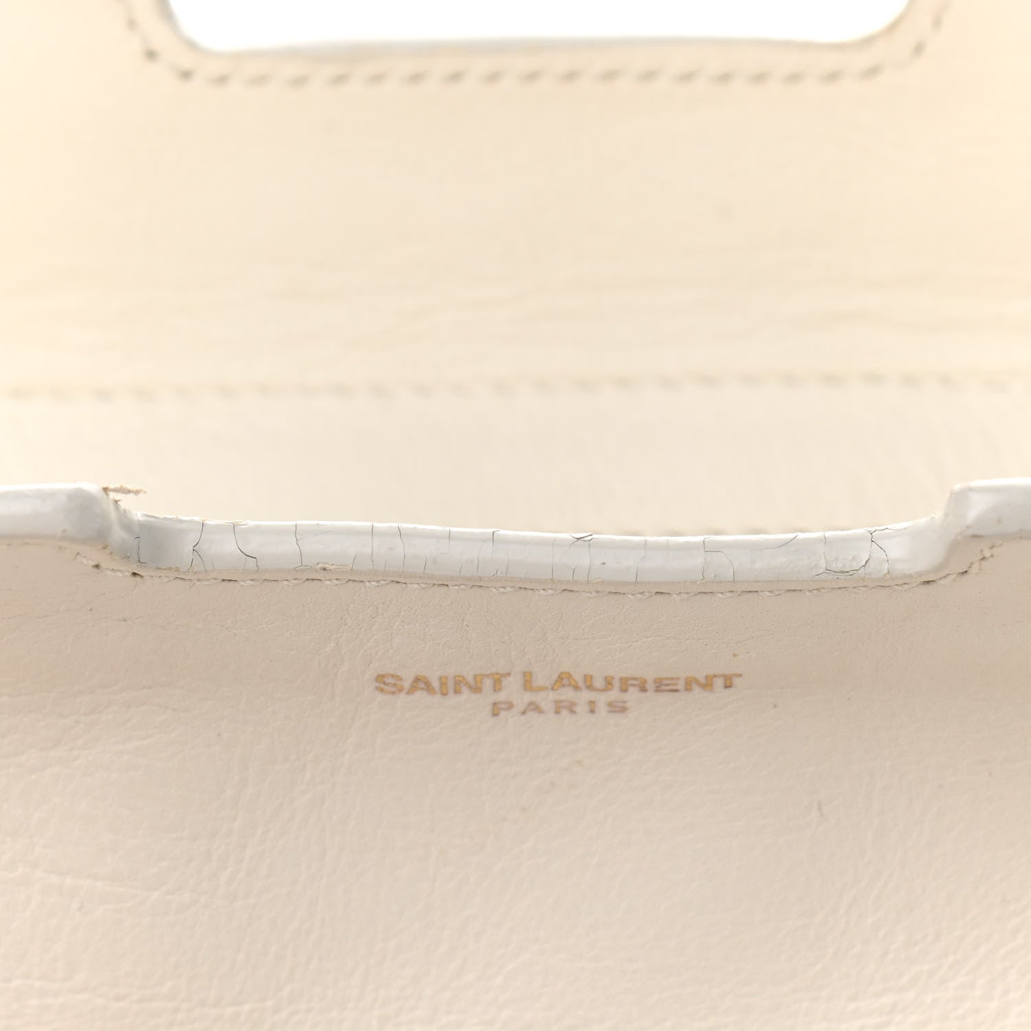 Saint Laurent Sheepskin Large Classic Y Cabas White 8 of 15
