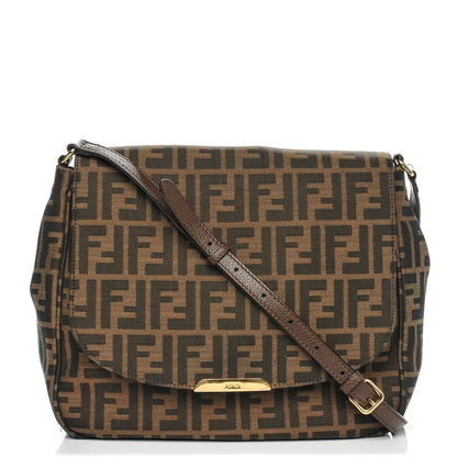 Fendi Zucca Vitello Artic Messenger Bag Tobacco Castagna 1 of 6