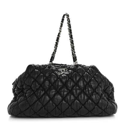 Chanel Calfskin Bubble Quilt Bowler Black 1 of 14