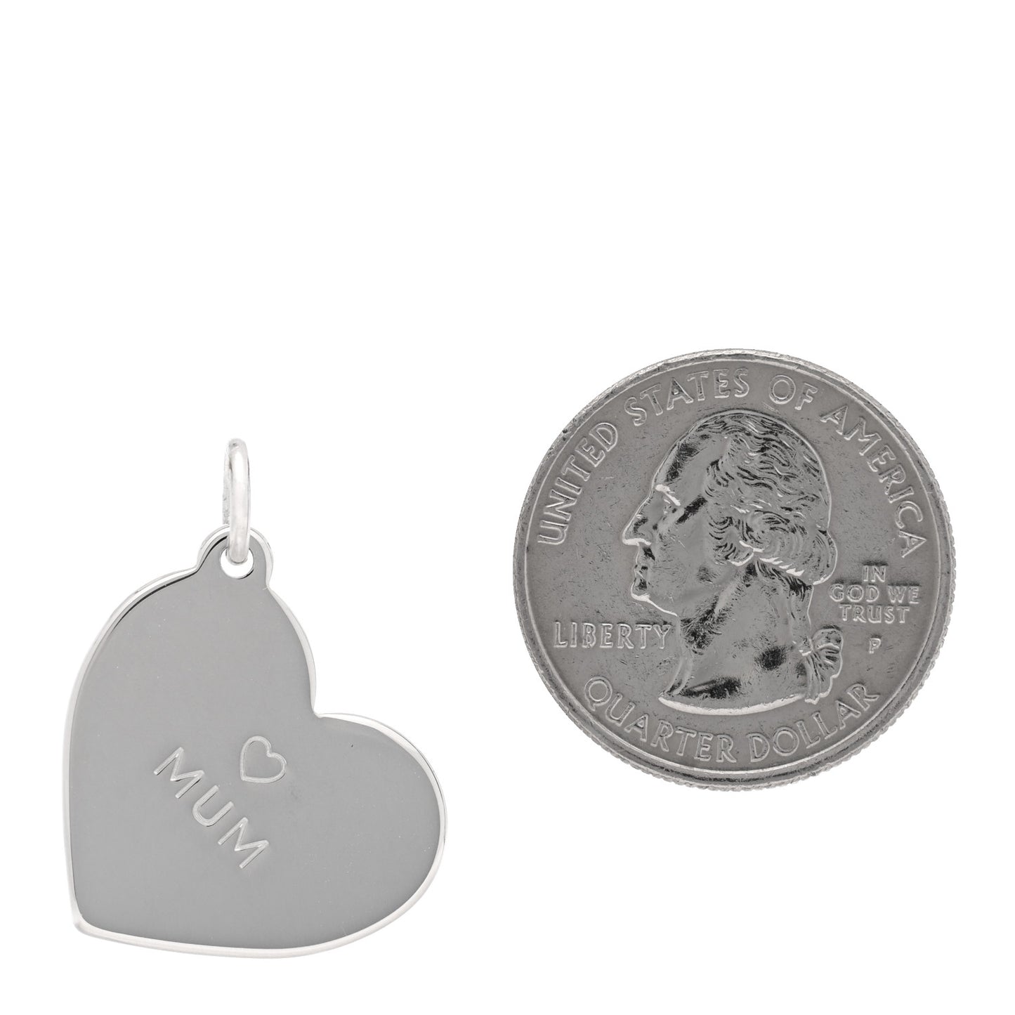 Sterling Silver Mum Heart Charm