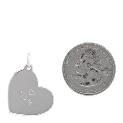 Tiffany Sterling Silver Mum Heart Charm 2 of 4