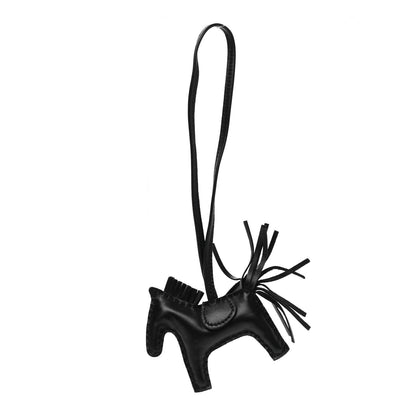 Hermes Milo Lambskin Grigri Rodeo Horse Bag Charm PM So Black 1 of 3