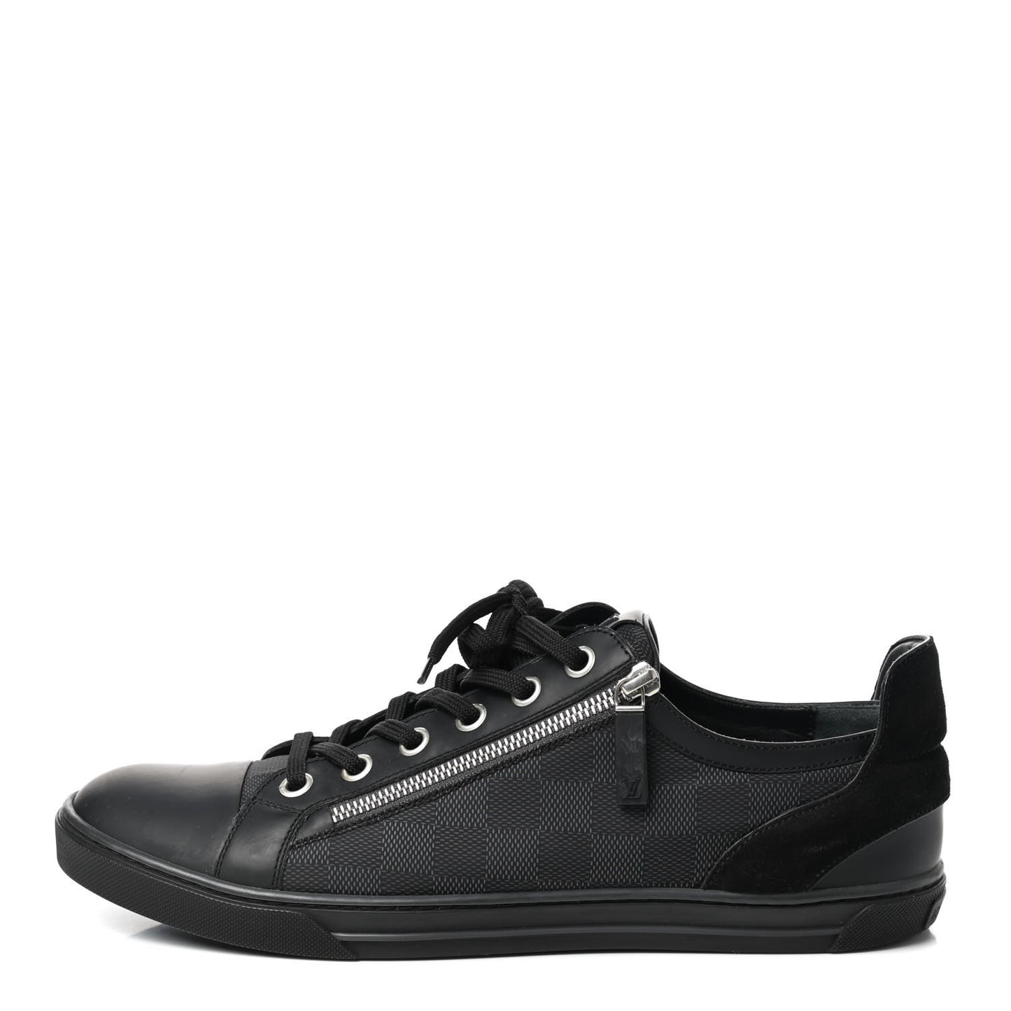 Damier Graphite Calfskin Suede Mens Aventure Sneakers 9