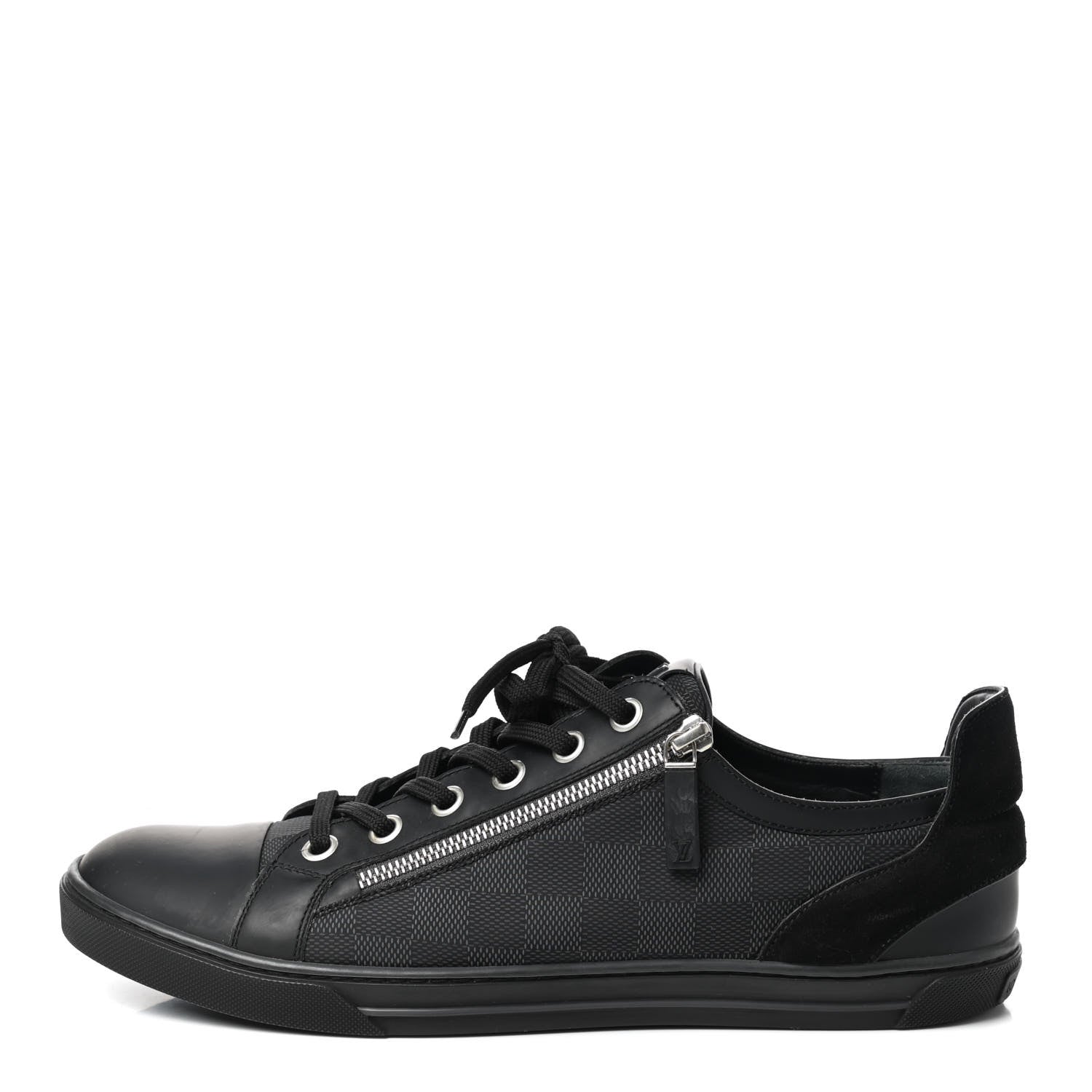 Louis Vuitton Damier Graphite Calfskin Suede Mens Aventure Sneakers 9 1 of 11