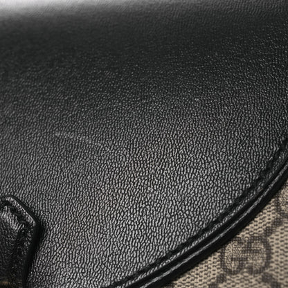 Gucci GG Supreme Monogram Calfskin Small Padlock Messenger Shoulder Bag Beige Black Cuir Beige Black Cuir 11 of 12