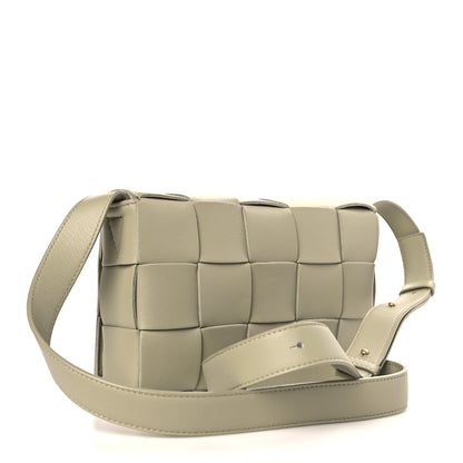 Bottega Veneta Lambskin Maxi Intrecciato Cassette Crossbody Bag Travertine 3 of 9