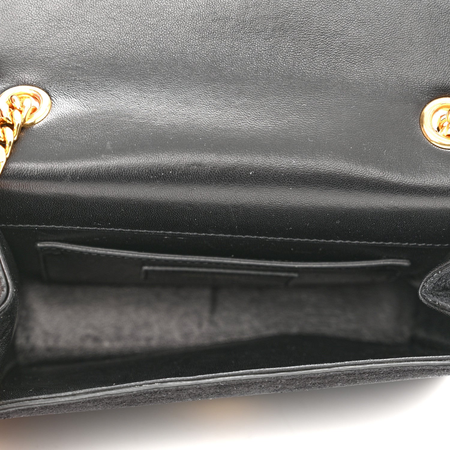 Saint Laurent Suede Small Classic Monogram Kate Tassel Satchel Black 5 of 10