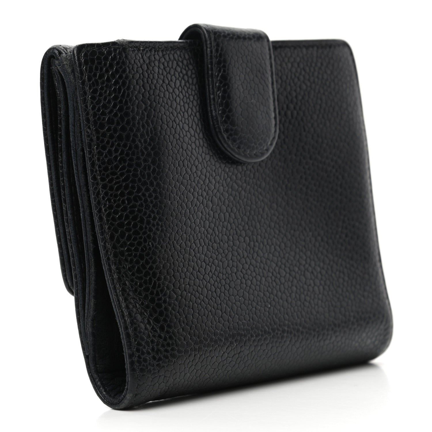 Chanel Caviar Timeless CC Compact French Wallet Black 3 of 9
