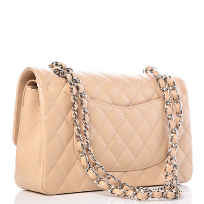 Chanel Caviar Quilted Medium Double Flap Beige Clair 3 of 11