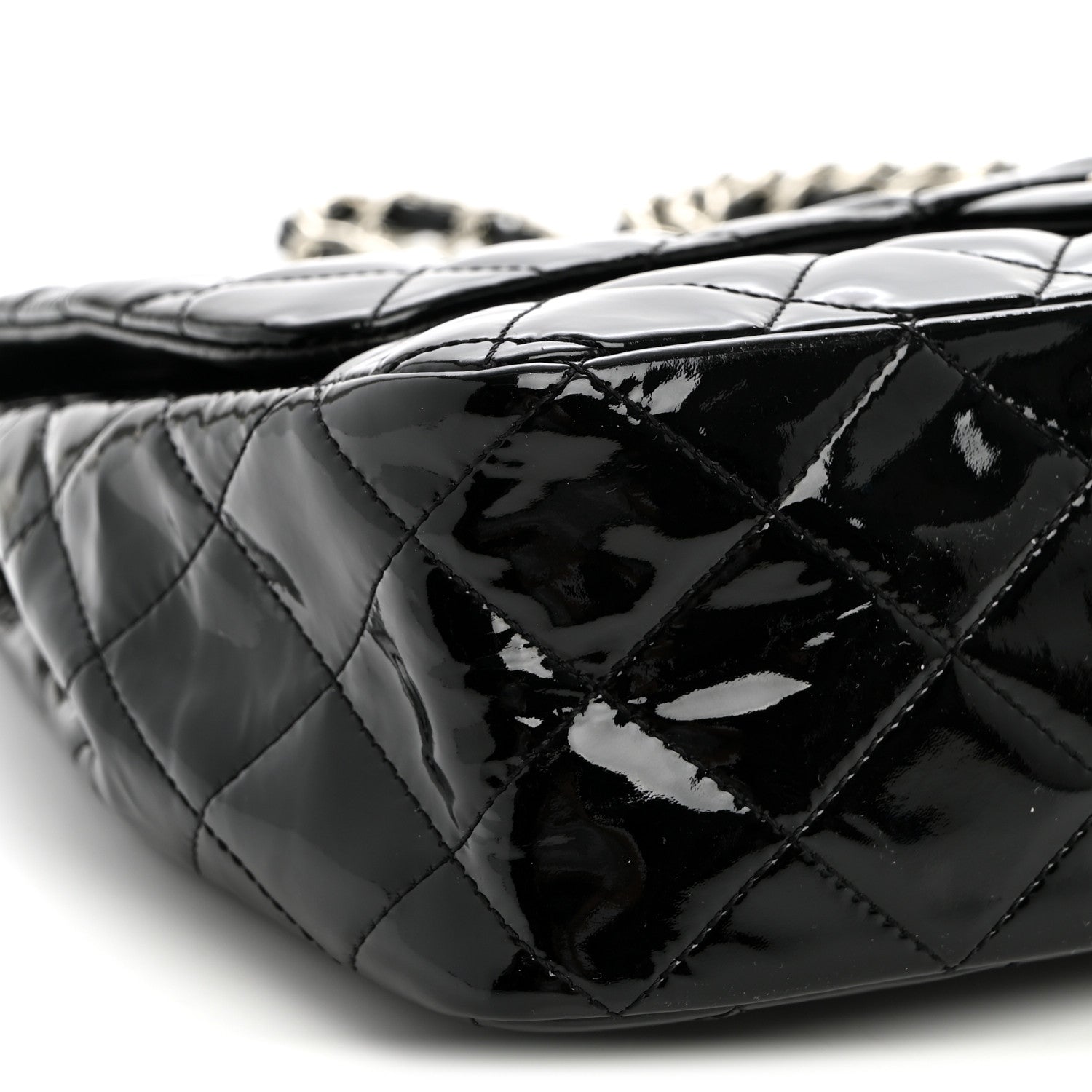 Chanel Patent Quilted Jumbo Single Flap Black 9 of 10