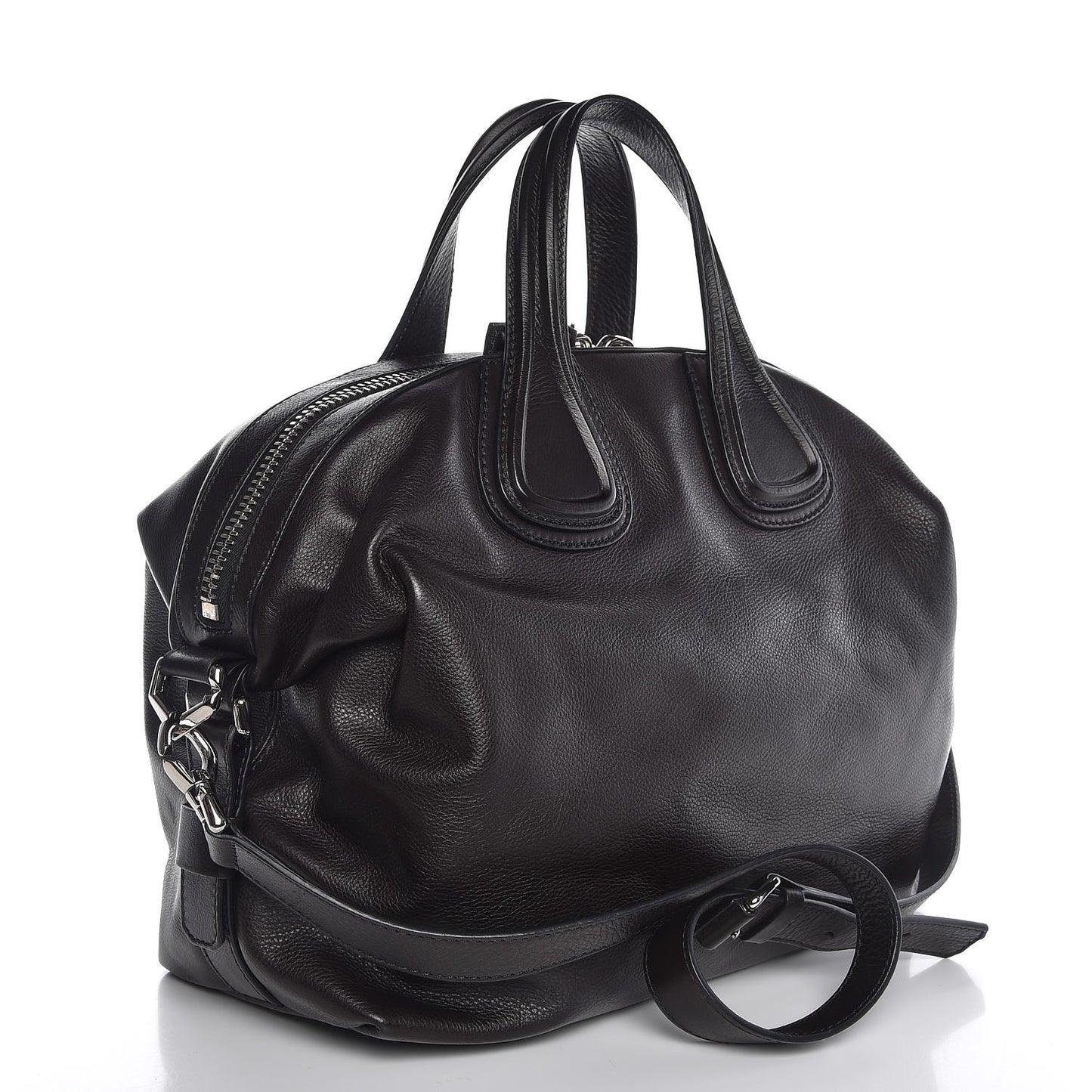 Waxy Grained Calfskin Medium Nightingale Black