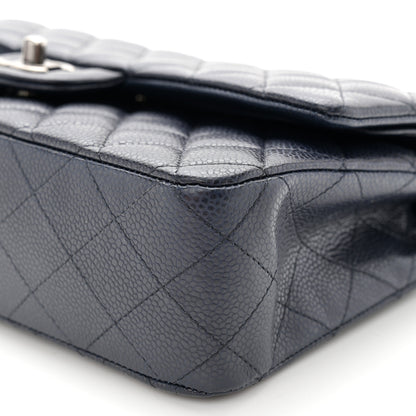 Chanel Caviar Quilted Medium Double Flap Navy 10 of 10
