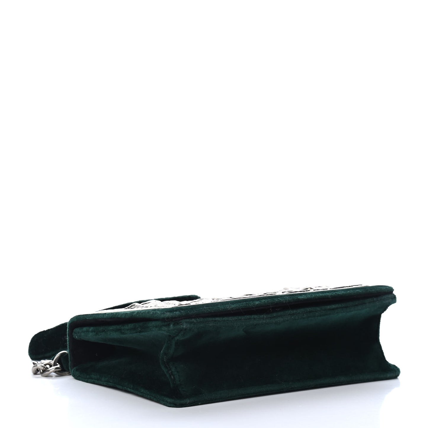 Velluto Cahier Lock Trunk Crossbody Bag Smeraldo