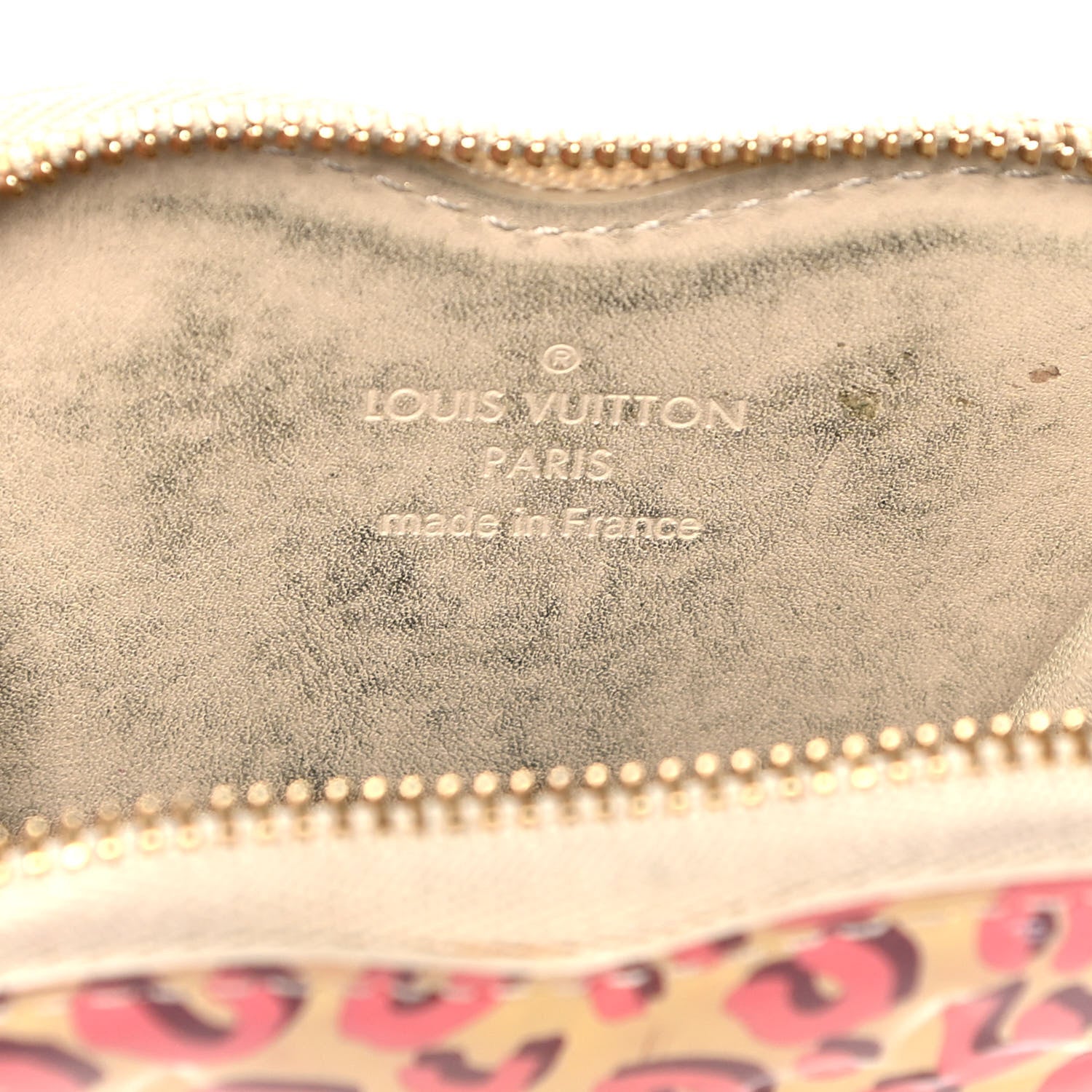 Louis Vuitton Vernis Leopard Coeur Heart Coin Purse Blanc Corail 6 of 11