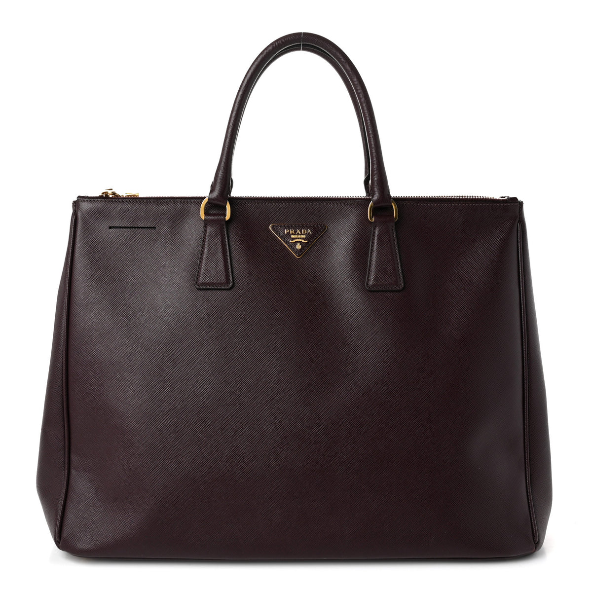 Saffiano Lux Extra Large Galleria Double Zip Tote Granato