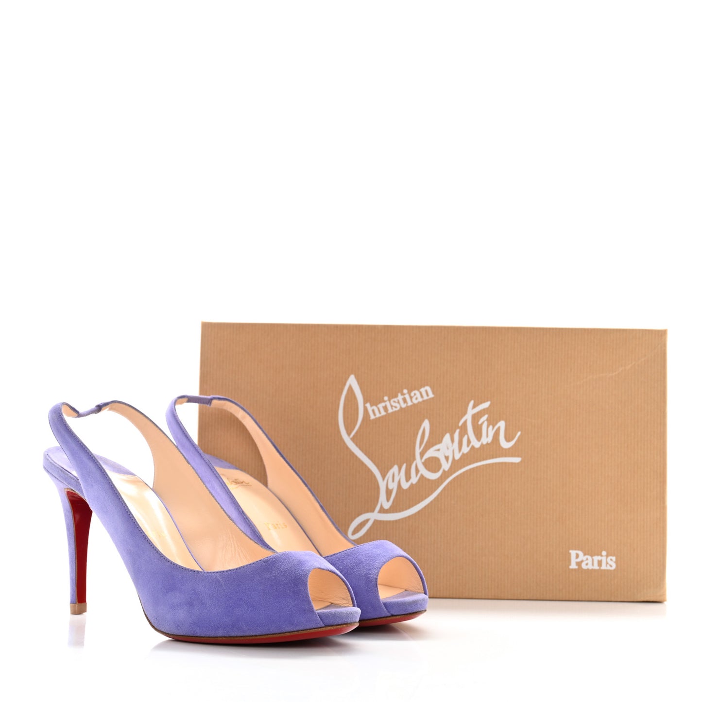 Suede Lady Sling 100 Pumps 38 Lavender