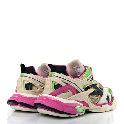 Balenciaga Rubber Mesh Bi-Color Mens Track.2 Open Sneakers 41 White Green Pink 4 of 10