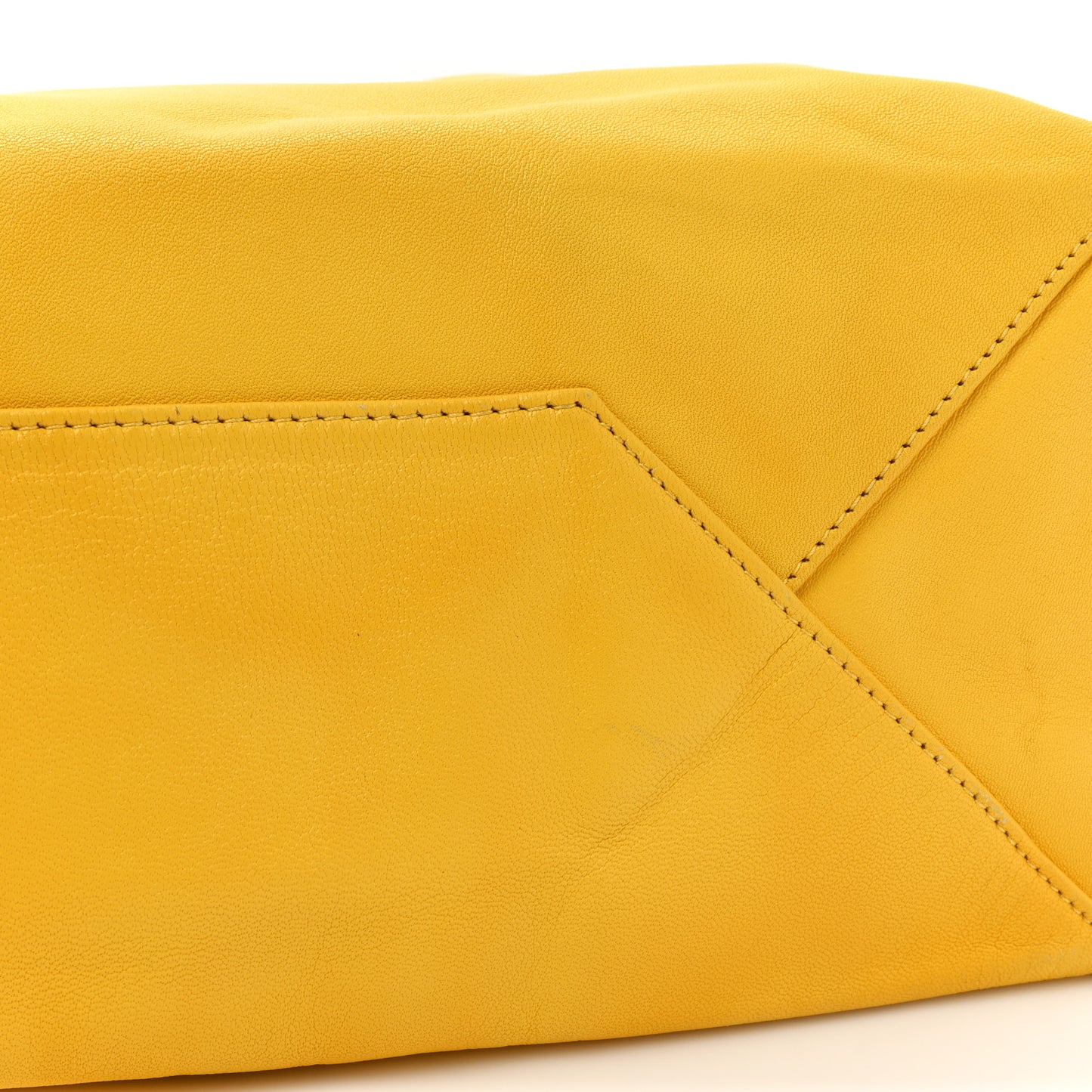 Lambskin Vertical Bi-Cabas White Sun Yellow