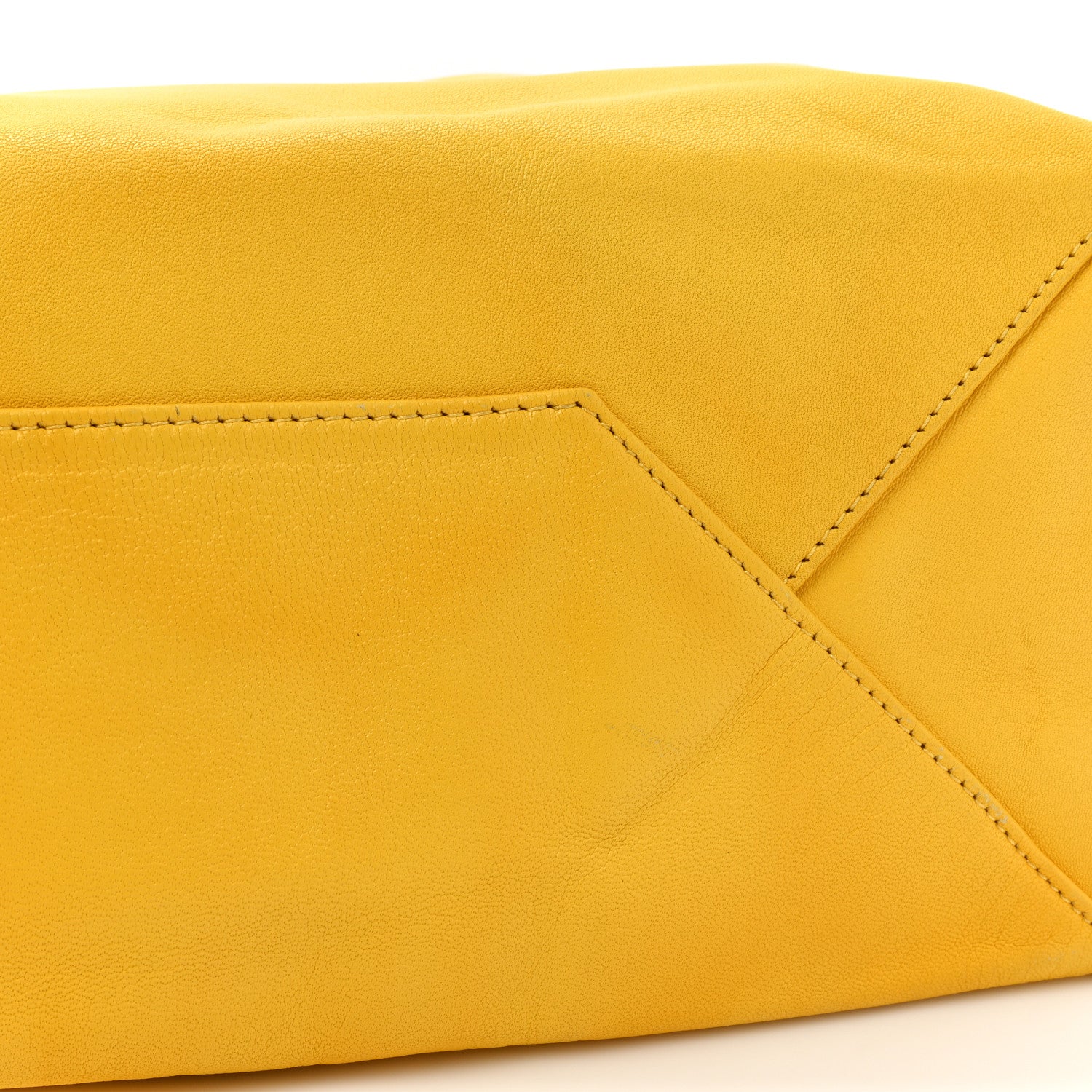 Celine Lambskin Vertical Bi-Cabas White Sun Yellow 15 of 16