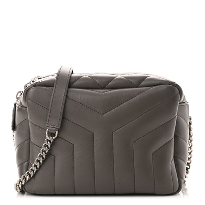 Saint Laurent Calfskin Y Quilted Monogram Small Loulou Bowling Bag Earth 1 of 10