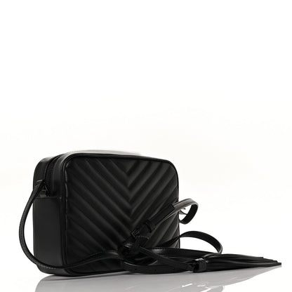 Saint Laurent Calfskin Matelasse Monogram Lou Camera Bag Black 3 of 9